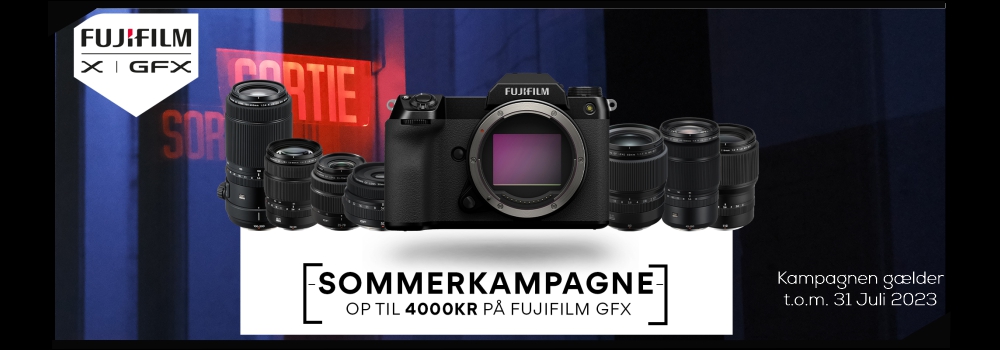 Sommerkampagne Fujifilm GFX 100S og GF- Objektiver Spar op til 4.000